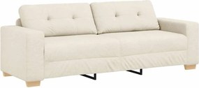 vidaXL Kanapé Bézs 221 x 80 x 80 cm Lábbal kevert anyag