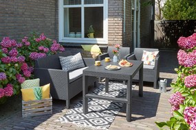 ALLIBERT LYON RATTAN állítható polyrattan kerti asztal, 72 cm - grafit ()