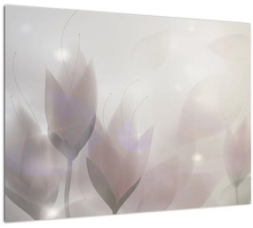 Kép - krókuszok (üvegen) (70x50 cm)
