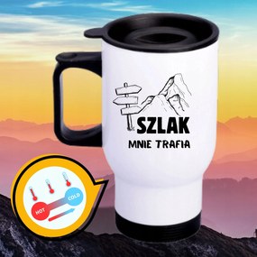 Bögre Fehér Thermo Vicces Ajándék Ösvény Eltalál Engem