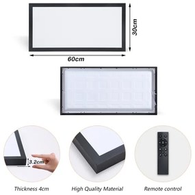 Brilagi - LED Dimmelhető lámpatest FRAME SMART LED/30W/230V fekete IP44 + távirányító