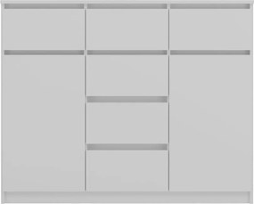 2D6S fiókos szekrény, 120x100x40 cm, fehér