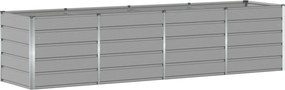 vidaXL Növénytartó Világosszürke 240 x 80 x 75 cm Acél