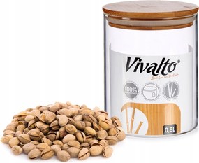 Öko Márkás Egészséges Üveg Tároló Élelmiszer Tároló Légmentesen Záródó 0,8L Ar