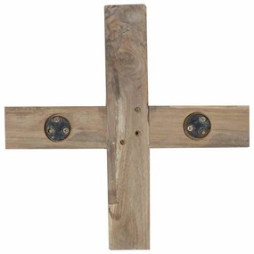 Karácsonyfa állvánnyal Barna 120 cm Tömör tíkfa