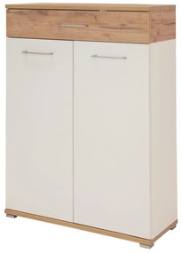 Fehér-natúr színű fiókos cipőtartó tölgyfa dekorral Topix – Germania