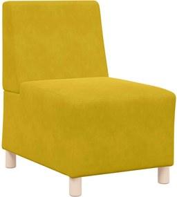 vidaXL moduláris kanapé karfa nélkül sárga bársony 55 cm