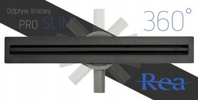 Lineáris lefolyó NEO Slim Pro black 100