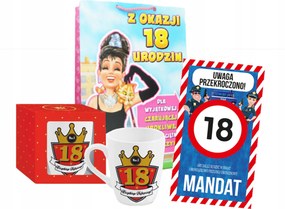 Ajándék 18. születésnapra Lánynak Bögre Készlet Kívánságokkal