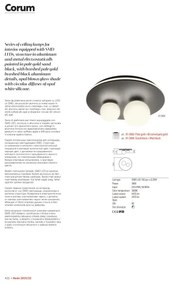 Redo 01-2466 - CORUM LED mennyezeti lámpatest 48W/230V 3000K CRI 90 fekete