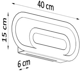Sollux SL.0931 - Fali lámpa SACCON 2xG9/40W/230V