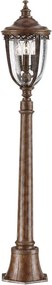ELSTEAD FE-EB4-M-BRB ENGLISH BRIDLE Klasszikus Kültéri Állólámpa Antik Bronz, Átlátszó E14 IP44