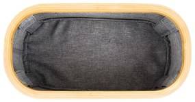 G21 tárolódoboz 30 x 15 x 15 cm, bambuszfedéllel, szürke