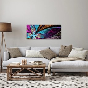 Kép - absztrakció, virág (120x50 cm)