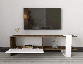 Gaye nappali bútorszett, dió-fehér, 120 cm