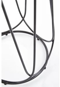 Kávésasztal NUBIRA 51x40 cm fekete/dió