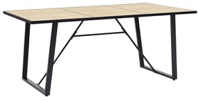 Tölgyszínű MDF étkezőasztal 200 x 100 x 75 cm
