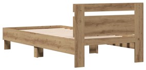Ágykeret Átlagos Tölgy 90x200 cm, mérnökileg tervezett fából készült.