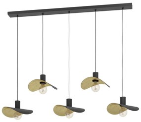 Eglo 390396 Saceda függeszték, fekete, E27 foglalattal, max. 5x40W, IP20