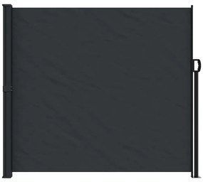 fekete behúzható oldalsó napellenző 180 x 300 cm