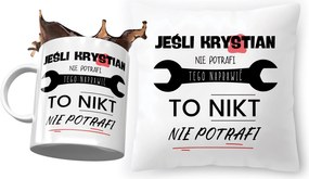 Krisztián párna ajándék bögre szett fényképes nyomtatással