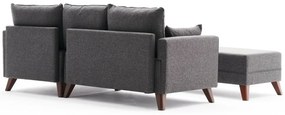 Bella Mini Right Anthracite kinyitható sarokkanapé