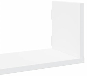 3 db fehér szerelt fa fali polc 58 x 18 x 18 cm