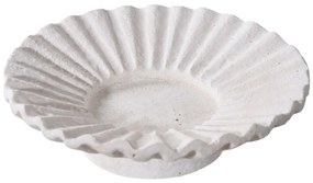 Gyertyatartó, cement, fehér, 2db