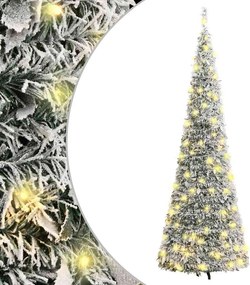 vidaXL könnyen felállítható műkarácsonyfa hóval 150 LED-del 180 cm
