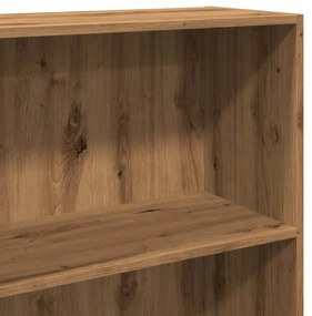 kézműves tölgy színű szerelt fa könyvespolc 60 x 30 x 189 cm