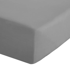 Szürke gumis perkál lepedő 135x190 cm Easy Iron Percale – Catherine Lansfield