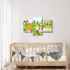 Kép a gyermekek szórakozásáról a homokozóban (90x60 cm)