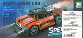 RC Távirányítós autó füst + fény effektekkel (kék szín) Legjobb Ajándék gyereknek