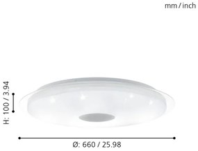 Eglo 97737 - LANCIANO LED 40W 230V állítható mennyezeti lámpa
