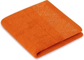 Narancssárga-bézs frottír pamut törölköző és fürdőlepedő készlet 6 db-os Bellis – Restilo