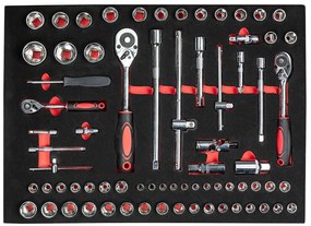 Professzionális műhely kocsi / szekrény szerszámokkal 196db REDATS - 7 fiók Red/Black