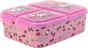 Hello Kitty Kuromi több rekeszes uzsonnás doboz, szendvicsdoboz
