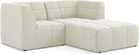 Bézs buklé sarokkanapé (jobb oldali-heverő résszel) Aloha – Makamii