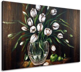 Gario Kézzel festett kép Festet tulipánok Méret: 120 x 80 cm