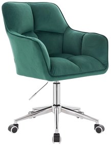 HR550K Sötétzöld modern velúr szék