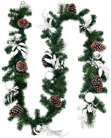 Karácsonyi girland,50 meleg LED-es fénnyel 2,7m