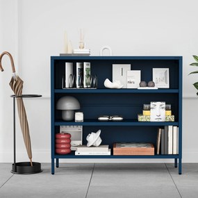 Alacsony polcos szekrény LUCA , 1000 x 900 x 350 mm, Modern: sötétkék