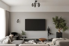 Fekete fali lámpa ø 25 cm Garten – Sollux