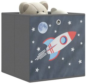 vidaXL 4db szürke nemszőtt szövet összecsukható tárolódoboz 32x32x32cm