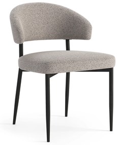 MAZZONI EXPORT IRIS Bézs Latte (Monza 60 szövet) - MODERN LOFT BOUCLÉ KÁRPITOZOTT SZÉK NAPPALIBA/ÉTKEZŐBE