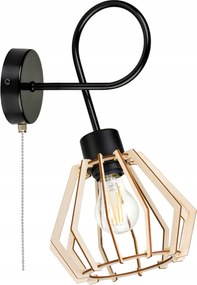 Fali lámpa E27 loft gyémánt fa on/off kapcsoló lánc