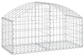 íves horganyzott vas gabion kosár 100x50x40/60 cm