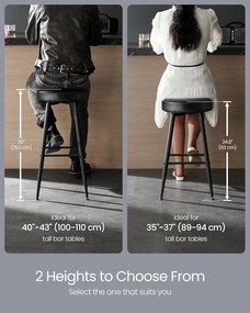 Ekho bárszékek 2db-os készlet, konyhai székek, fekete
