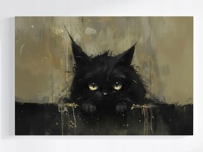 Vászonkép Canvas Grafika Fekete Macska Szemek 120x80