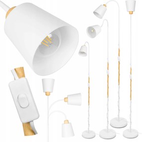 LED-es állólámpa E27 modern fehér Állítható nappali Loft